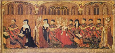 Jean I Jouvenel des Ursins (1360-1431) with his wife, Michelle de Vitry (d.1456) and their family, 1445-49 by French School